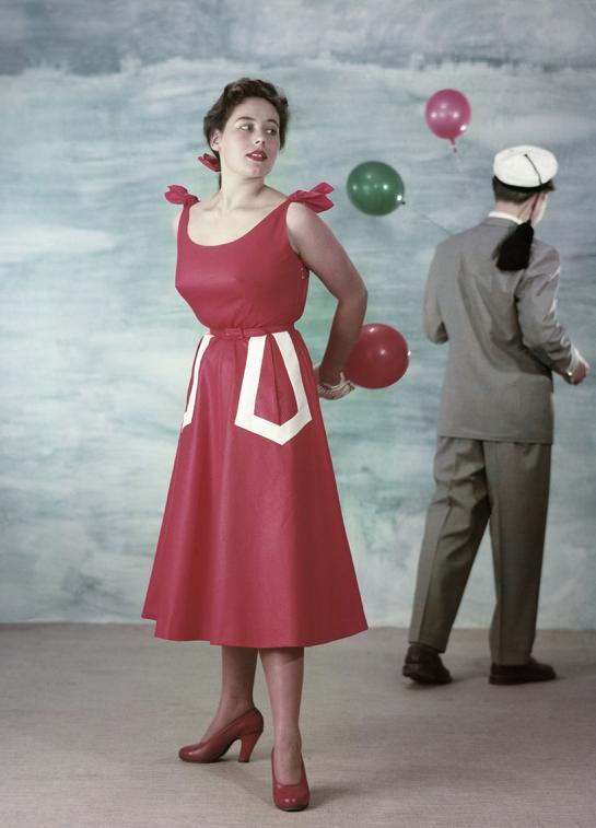 CLAIRE AHO © www.claireaho.com aho & soldan photo london paris photo colour photography balloons red dress studio 1950 finland